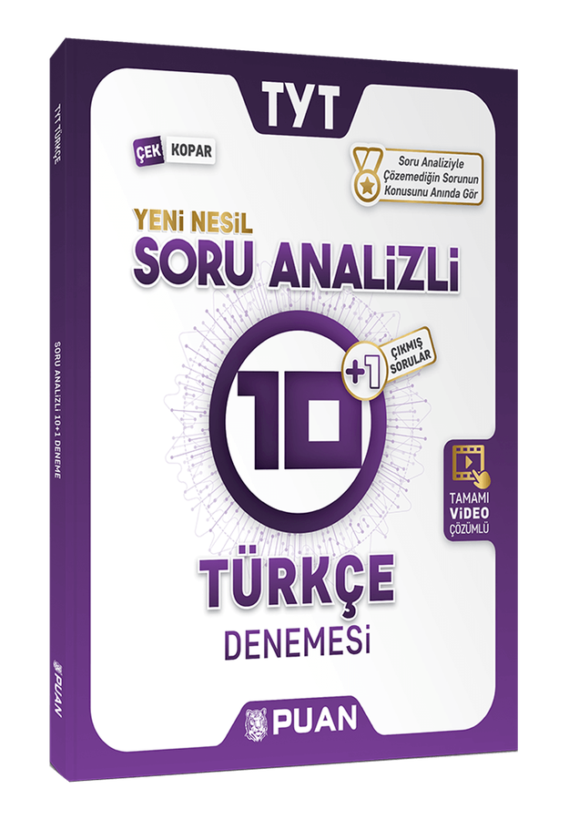 Puan Yayınları TYT Türkçe Soru Analizli 10+1 Deneme