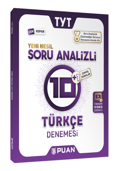 Puan Yayınları TYT Türkçe Soru Analizli 10+1 Deneme