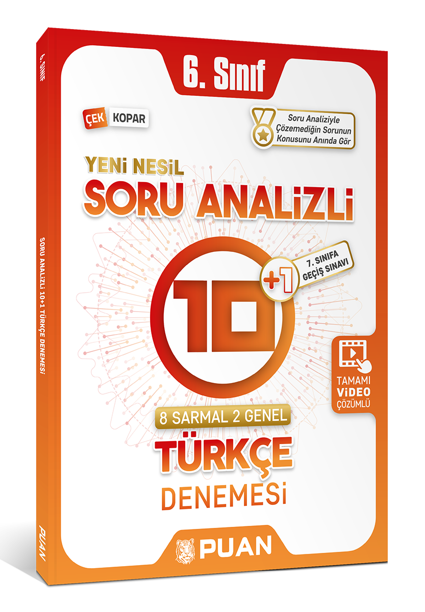 Puan Yayınları 6. Sınıf Türkçe Soru Analizli 10+1 Deneme